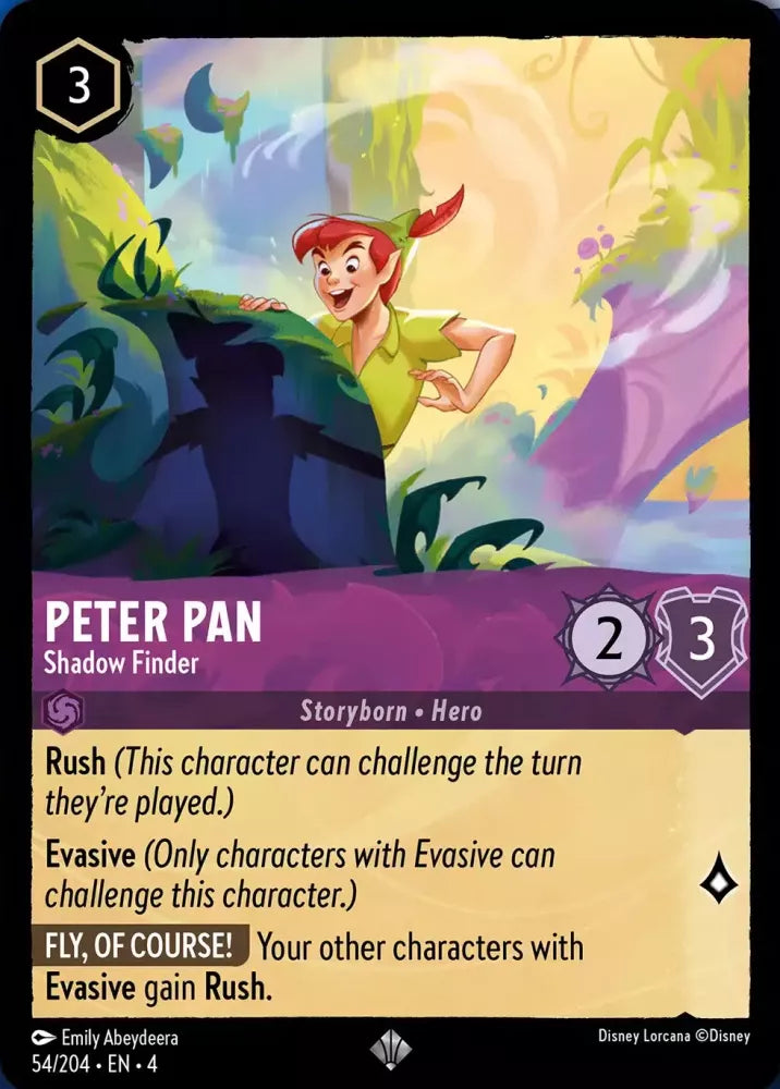 Disney Lorcana Ursula's Return 054/204 Peter Pan - Shadow Finder Foil