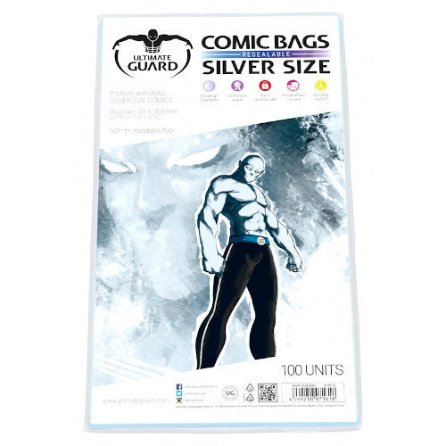 Ultimate Guard Comic Bags Resealable Silver Size (100)