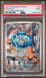 2024 Pokemon Scr EN-Stellar Crown 148 Squirtle Illustration Rare PSA 9