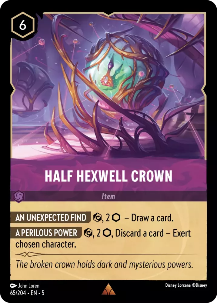 Disney Lorcana Shimmering Skies 065/204 Half Hexwell Crown