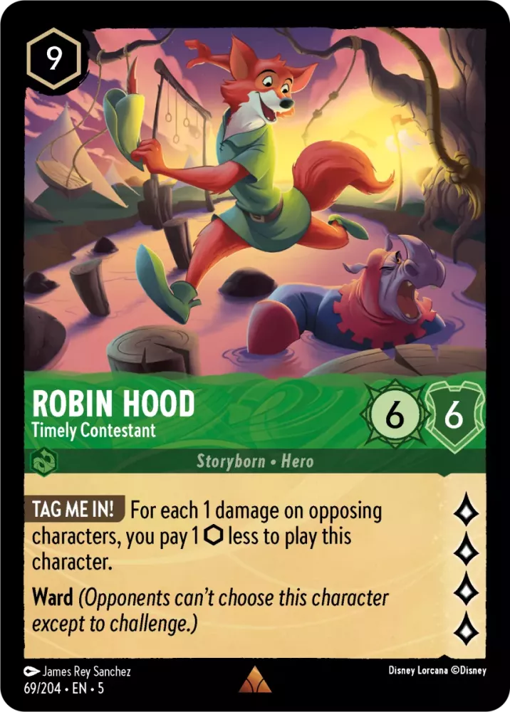 Disney Lorcana Shimmering Skies 069/204 Robin Hood - Timely Contestant