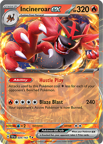 Scarlet & Violet Temporal Forces 034/162 Incineroar ex