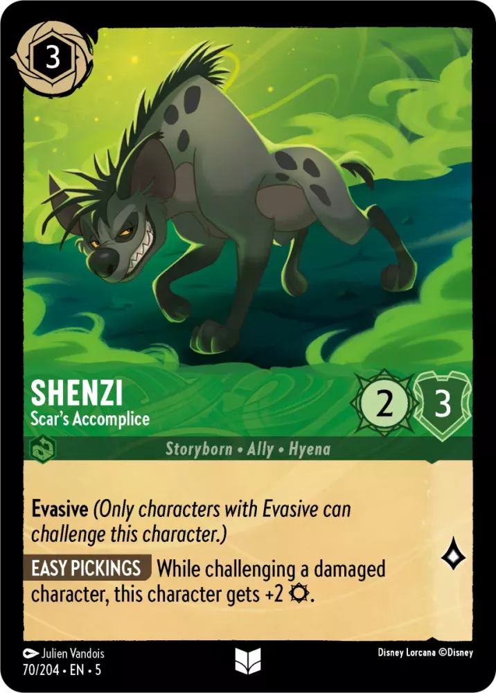 Disney Lorcana Shimmering Skies 070/204 Shenzi - Scar's Accomplice