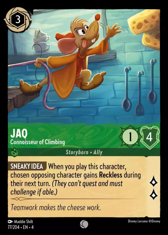 Disney Lorcana Ursula's Return 077/204 Jaq - Connoisseur of Climbing Foil