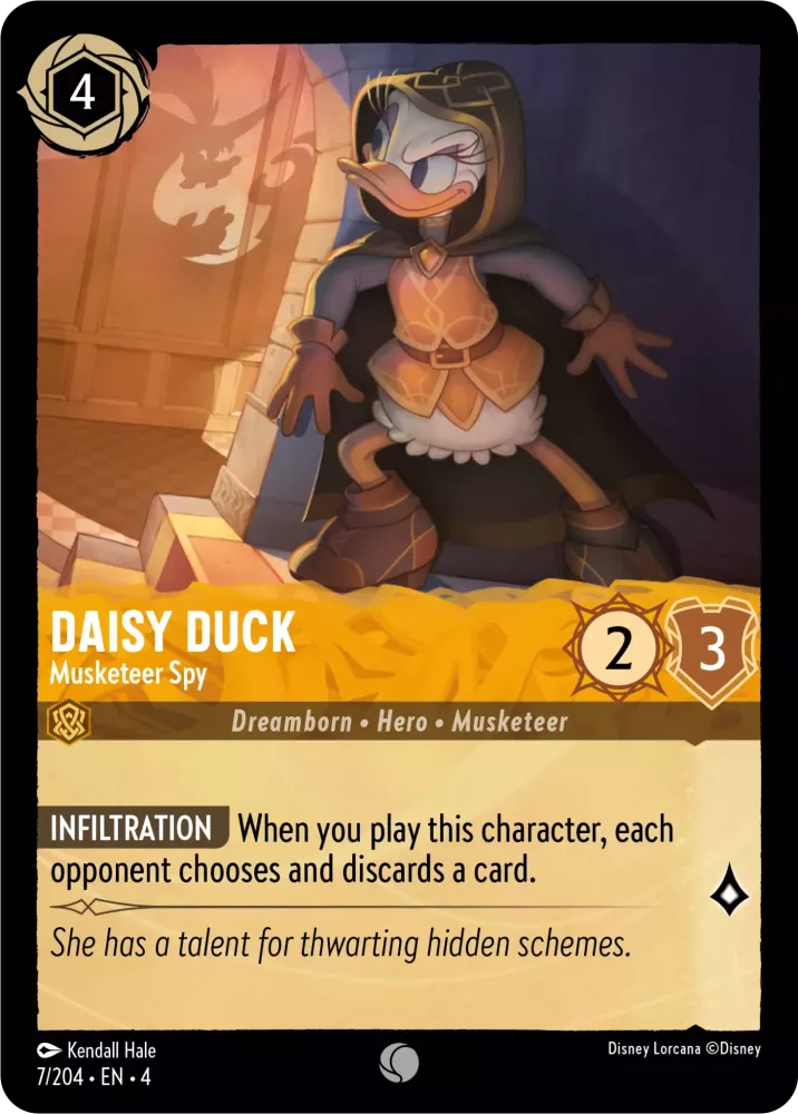 Disney Lorcana Ursula's Return 007/204 Daisy Duck - Musketeer Spy