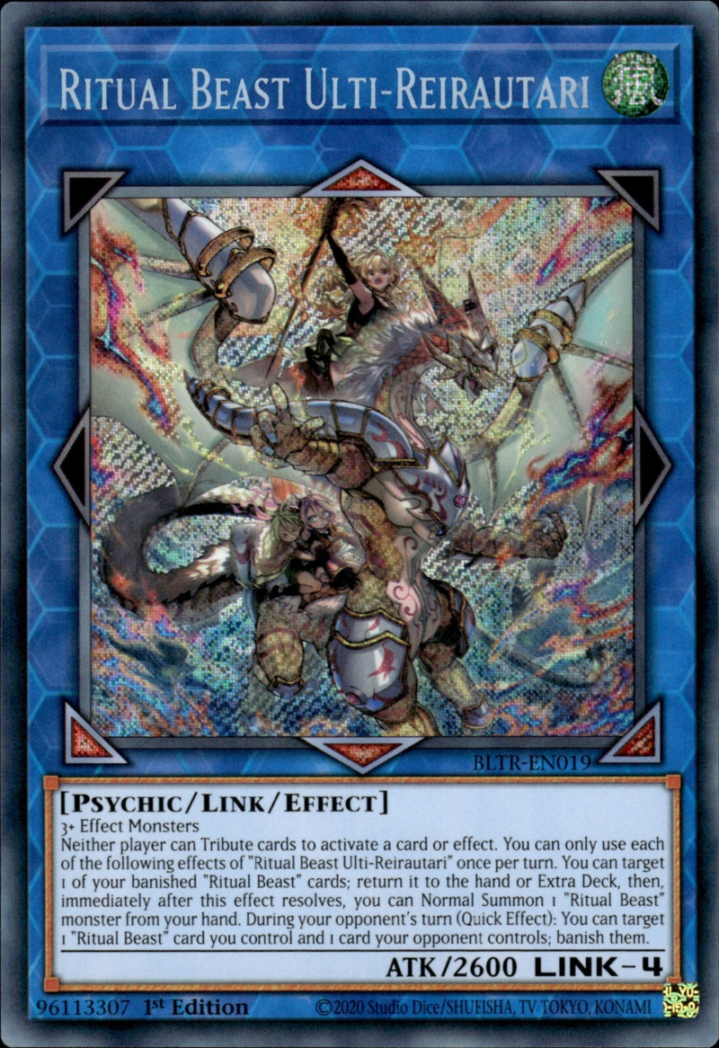 Battles Of Legend: Terminal Revenge BLTR-EN019 Ritual Beast Ulti-Reirautari Secret Rare