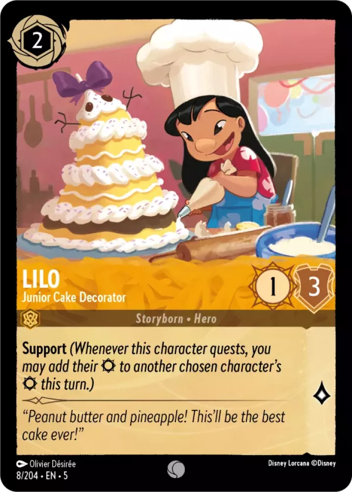 Disney Lorcana Shimmering Skies 008/204 Lilo - Junior Cake Decorator Foil