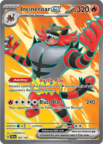 Scarlet & Violet Temporal Forces 187/162 Incineroar ex