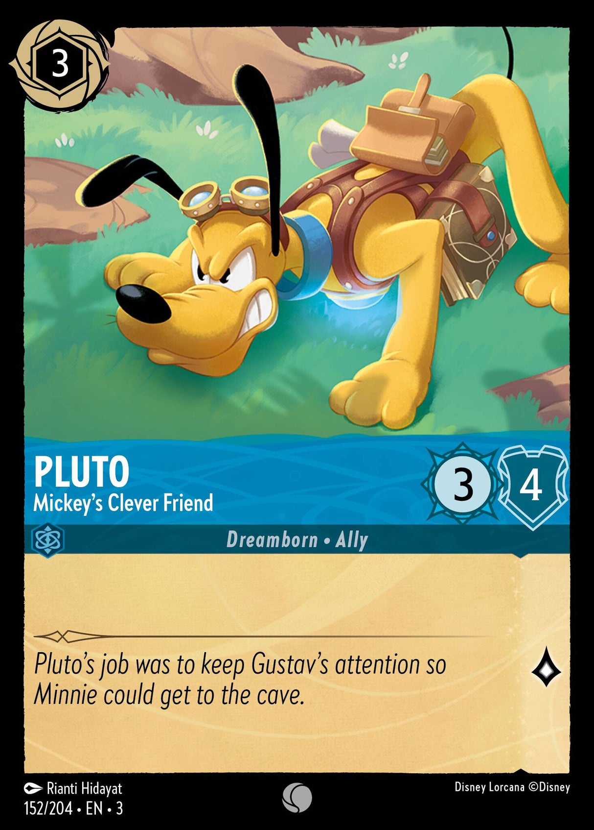 Disney Lorcana Into The Inklands 152/204 PLUTO Mickey's Clever Friend