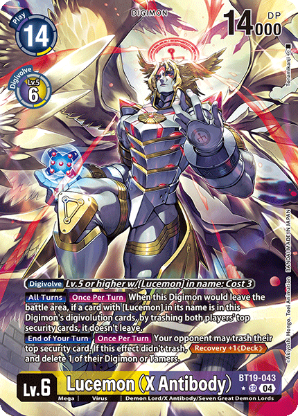 Special Booster Ver.2.5 BT19-043 Lucemon (X Antibody) Alternative Art