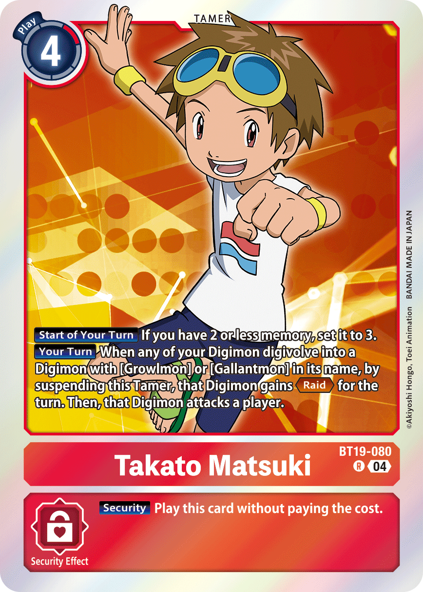 Special Booster Ver.2.5 BT19-080 Takato Matsuki