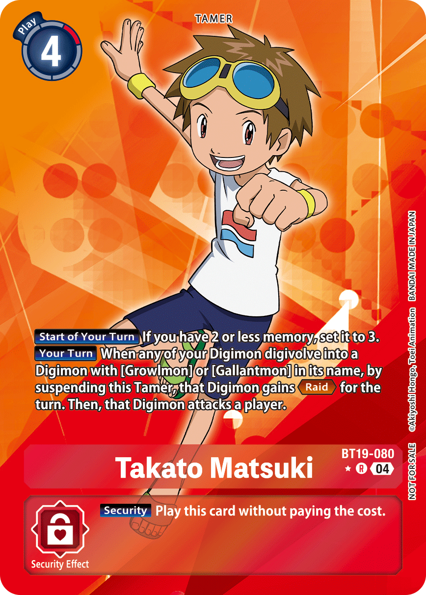 Special Booster Ver.2.5 BT19-080 Takato Matsuki Alternative Art