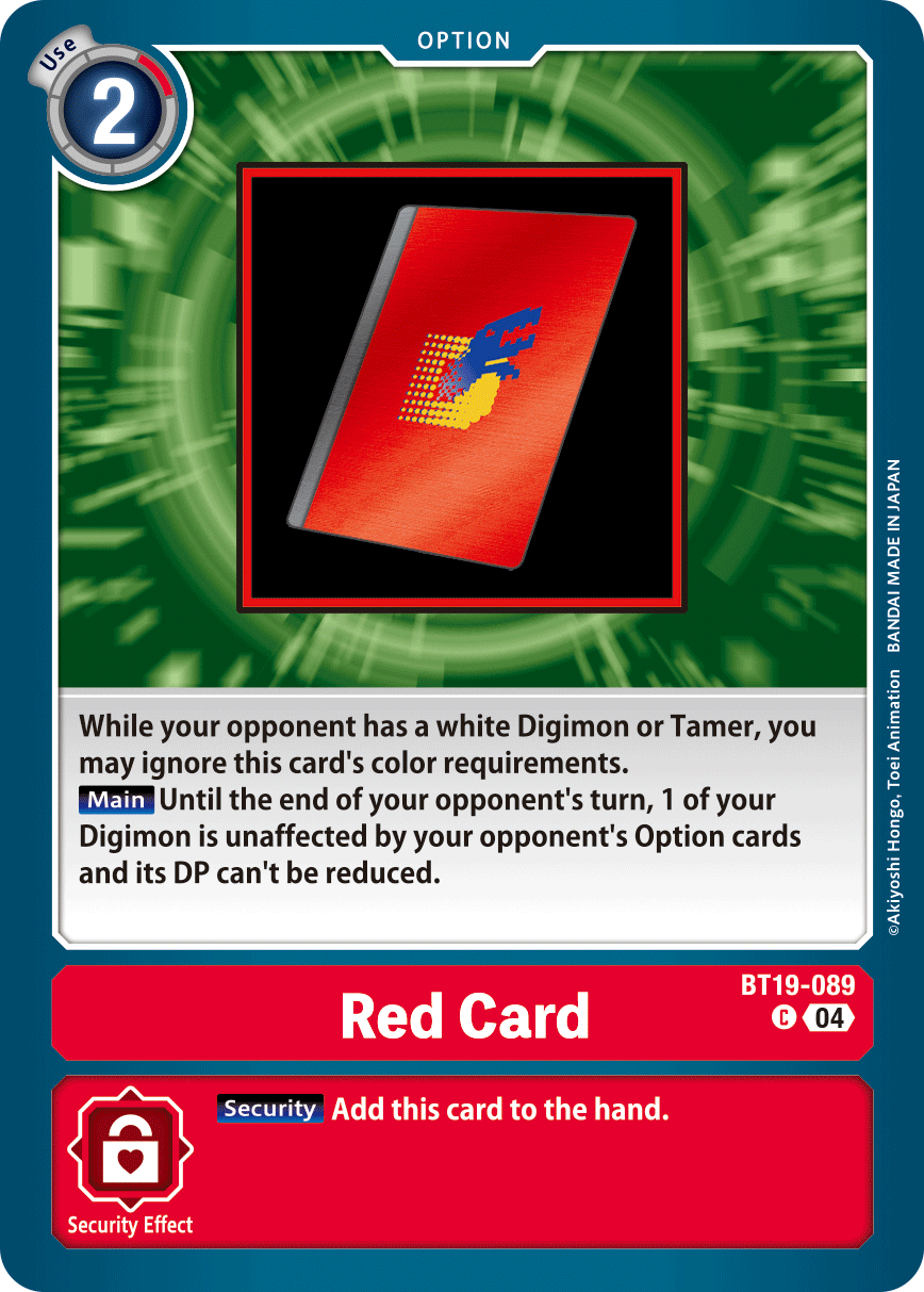 Special Booster Ver.2.5 BT19-089 Red Card