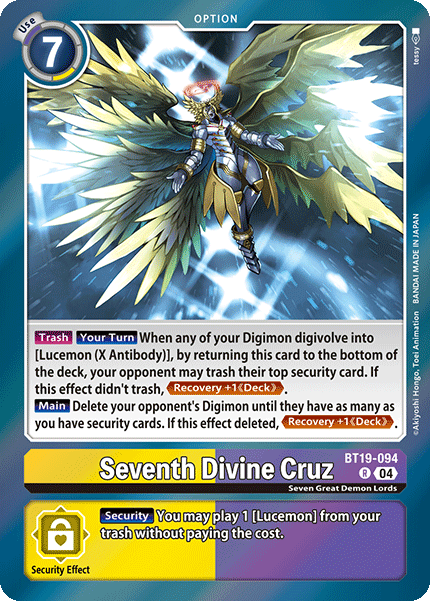 Special Booster Ver.2.5 BT19-094 Seventh Divine Cruz