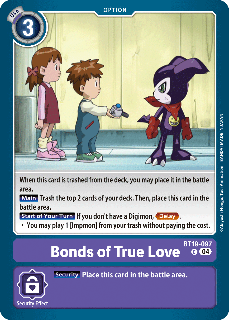 Special Booster Ver.2.5 BT19-097 Bonds of True Love