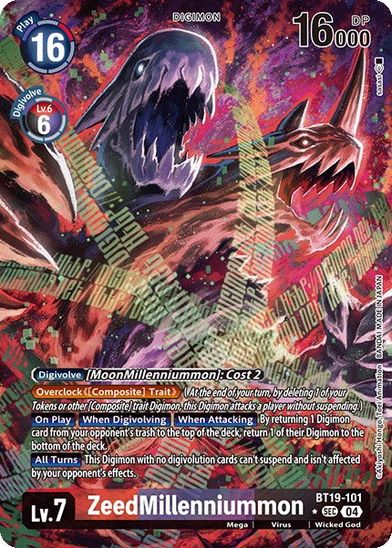 Special Booster Ver.2.5 BT19-101 ZeedMillenniummon Alternative Art