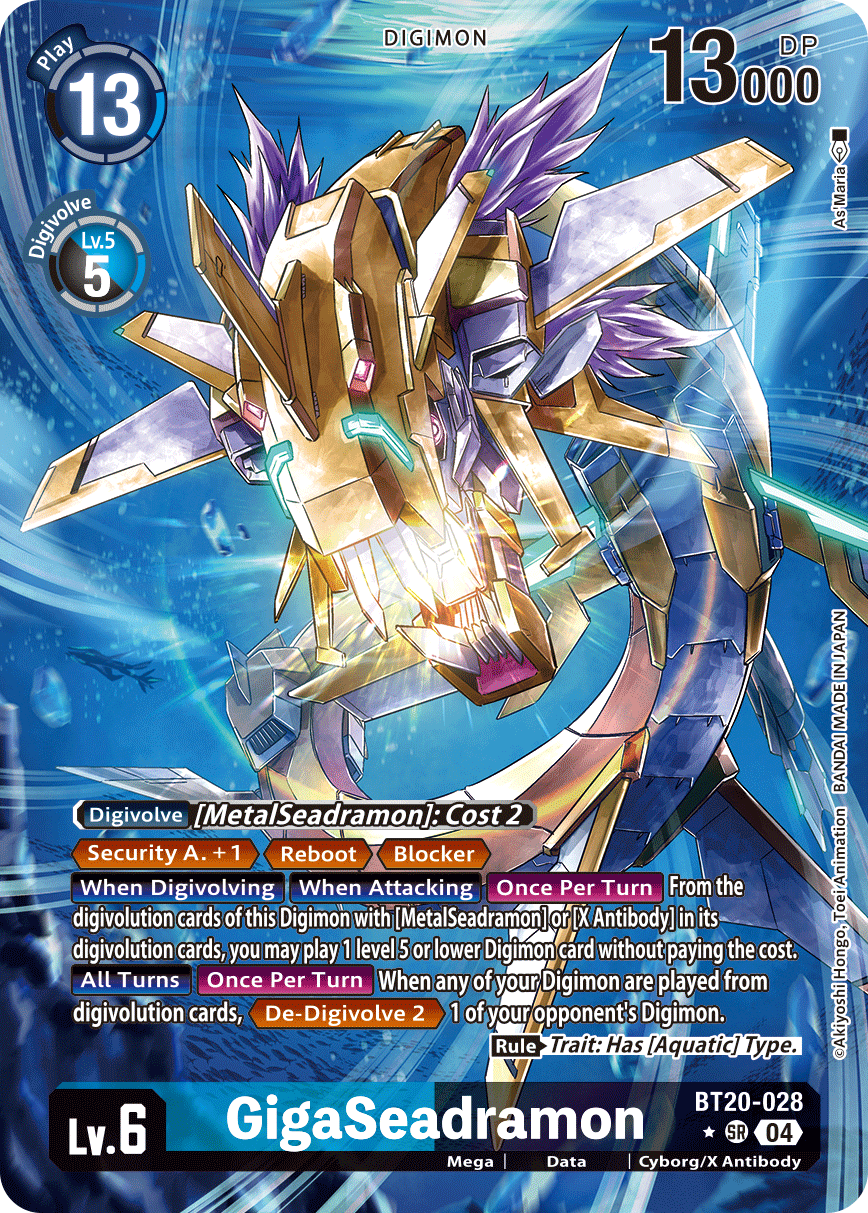 Special Booster Ver.2.5 BT20-028 GigaSeadramon Alternative Art