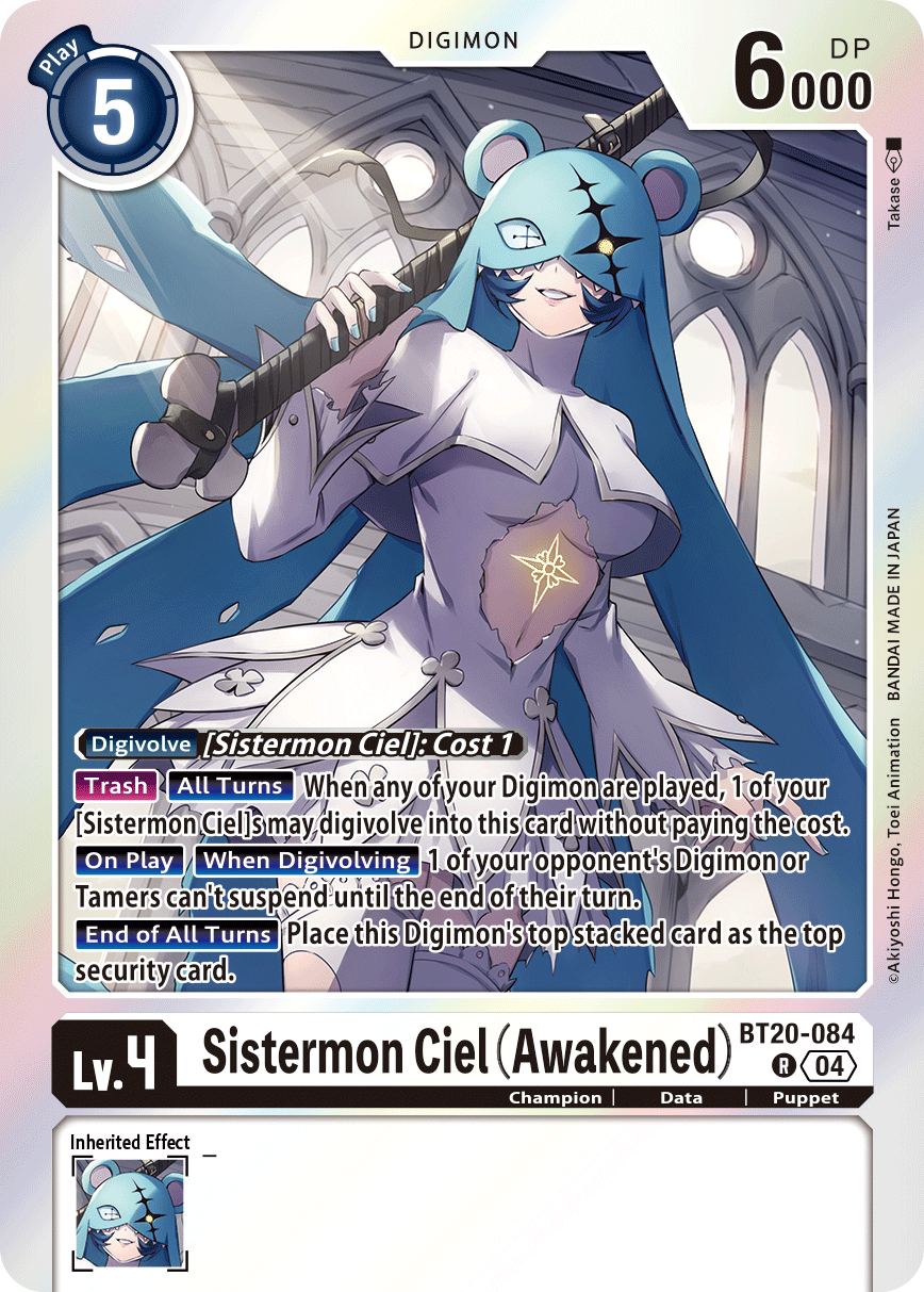 Special Booster Ver.2.5 BT20-084 Sistermon Ciel (Awakened)