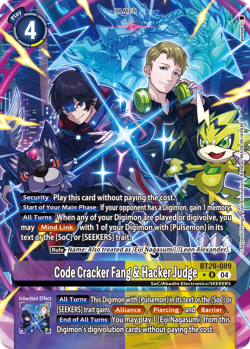 Special Booster Ver.2.5 BT20-089 Code Cracker Fang & Hacker Judge Alternative Art