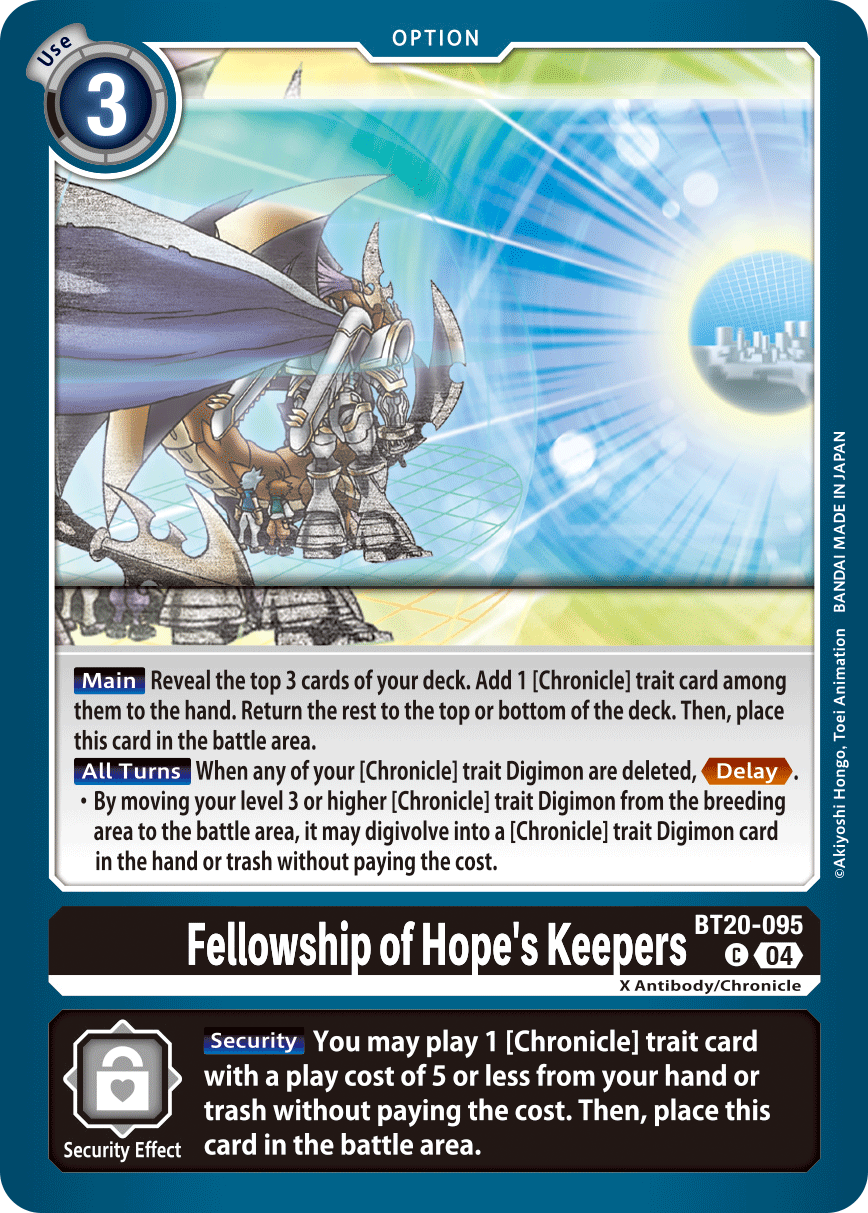 Special Booster Ver.2.5 BT20-095 Fellowship of Hope's Keepers