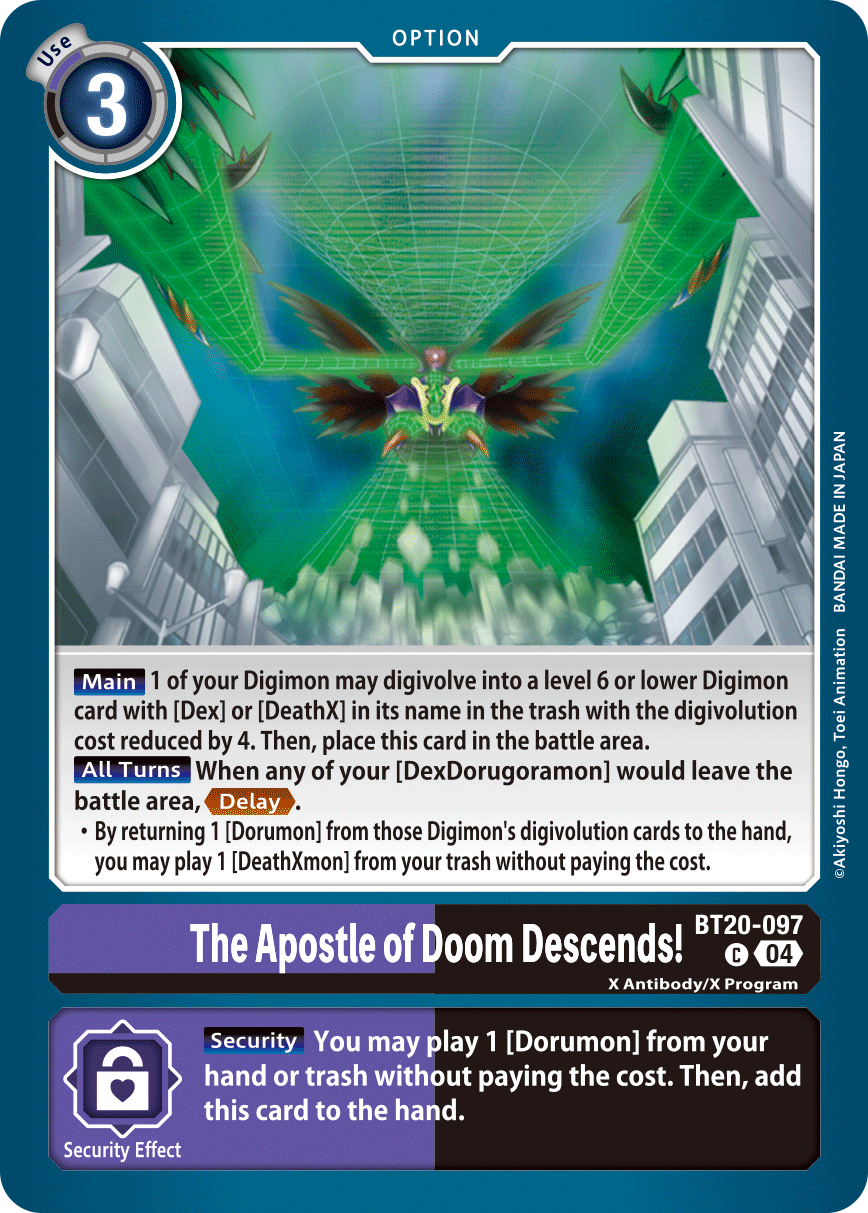 Special Booster Ver.2.5 BT20-097 The Apostle of Doom Descends!