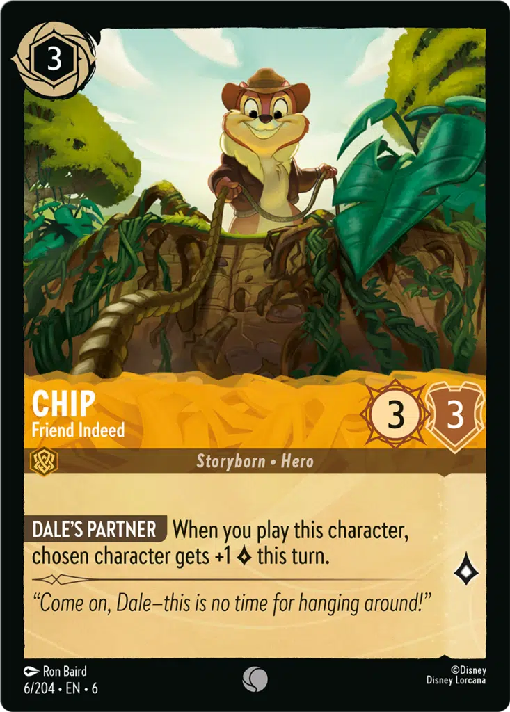 Disney Lorcana Azurite Sea 006/204 Chip - Friend Indeed Foil