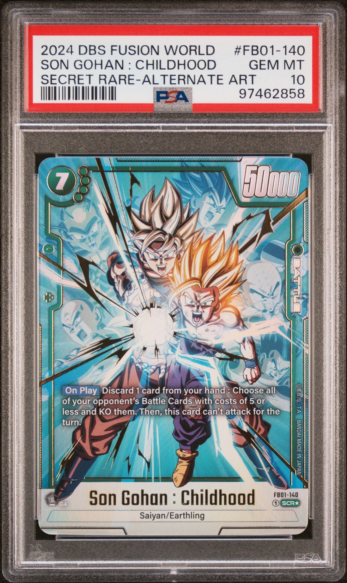 2024 Awakened Pulse FB01-140 Son Gohan : Childhood Alternate art PSA 10