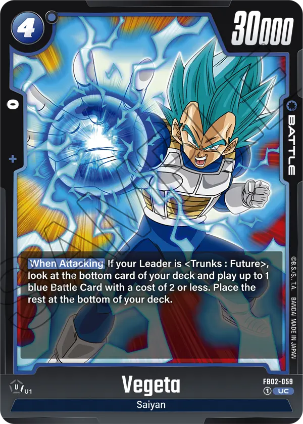 Blazing Aura FB02-059 Vegeta