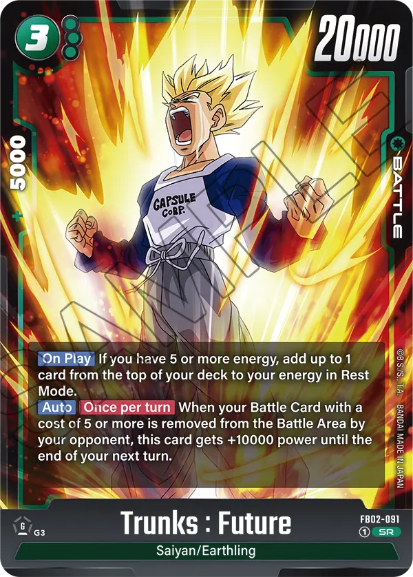 Blazing Aura FB02-091 Trunks : Future