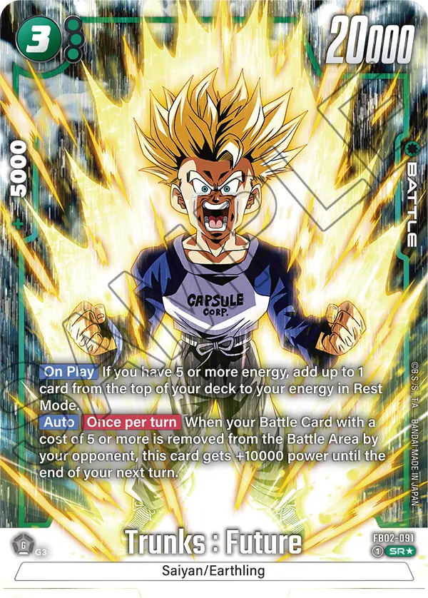 Blazing Aura FB02-091 Trunks : Future Parallel