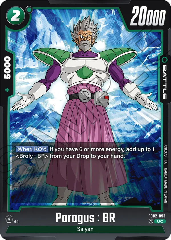 Blazing Aura FB02-093 Paragus : BR