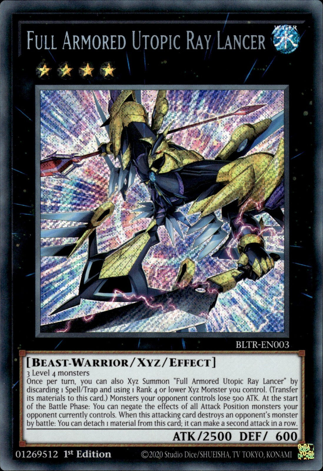 Battles Of Legend: Terminal Revenge BLTR-EN003 Full Armored Utopic Ray Lancer Secret Rare