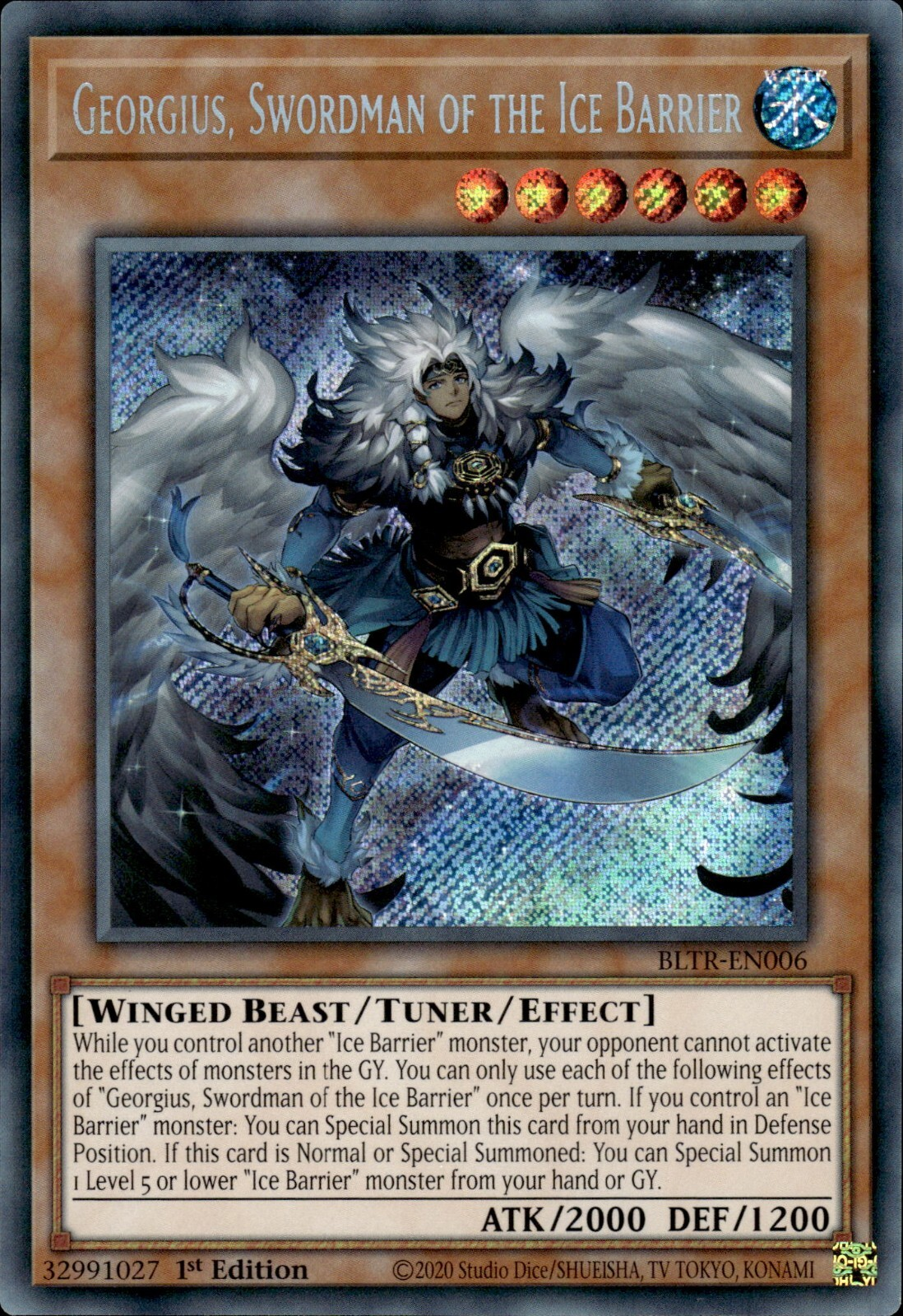 Battles Of Legend: Terminal Revenge BLTR-EN006 Georgius, Swordman of the Ice Barrier Secret Rare