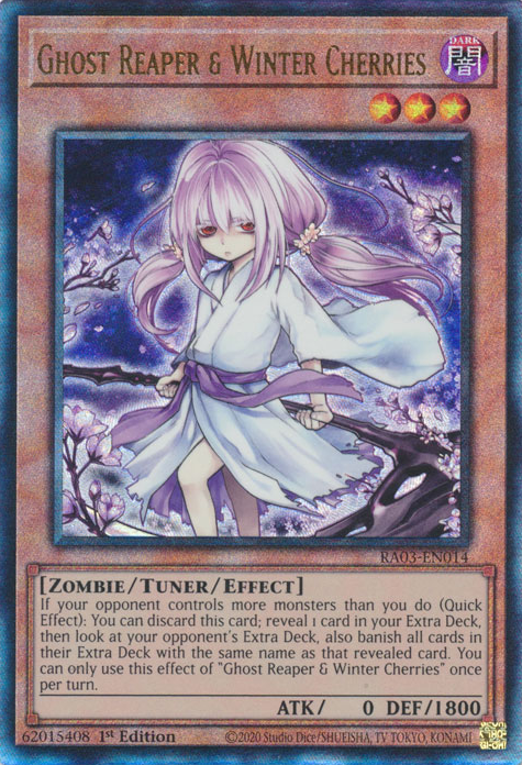 Quarter Century Bonanza RA03-EN014 Ghost Reaper & Winter Cherries Ultimate Rare