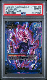 2024 Dragon Ball Super Card Game Fusion World Awakened Pulse FB01-035 Goku Black Alternate art PSA 10