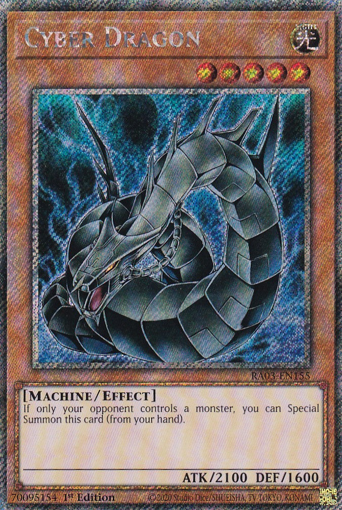 Quarter Century Bonanza RA03-EN155 Cyber Dragon Platinum Secret Rare