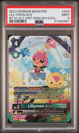 2023 Blast Ace BT14-049 Lillymon ACE Alternative Art Super Rare PSA 9