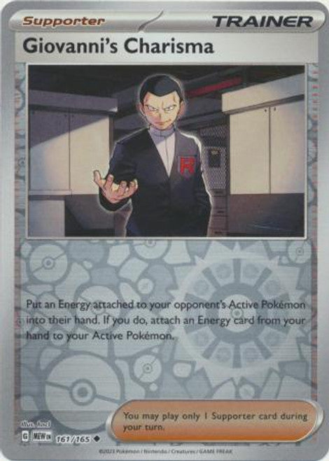 Scarlet & Violet-151 161/165 Giovanni's Charisma Reverse Holo