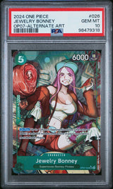 2024 One Piece Card Game - 500 Years In The Future 026 Jewelry Bonney Alternate Art PSA 10