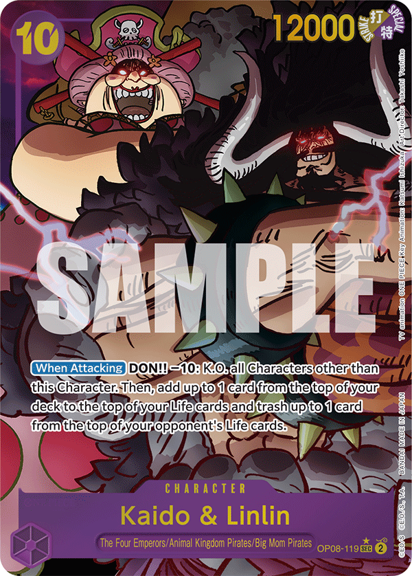 OP08-119 | SEC | CHARACTER Kaido & Linlin Parallel