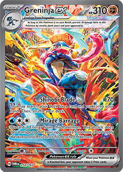 Scarlet & Violet Twilight Masquerade 214/167 Greninja ex