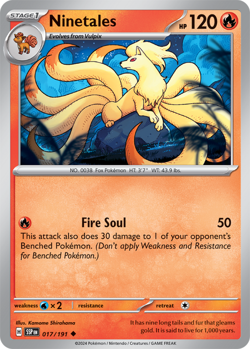 Scarlet & Violet Surging Sparks 017/191 Ninetales