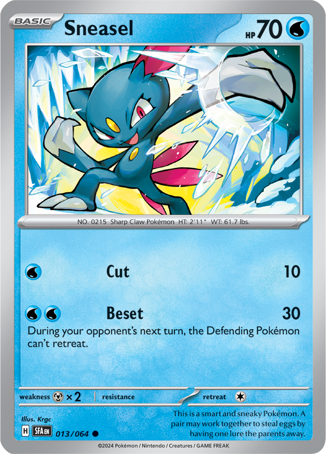 Scarlet & Violet Shrouded Fable 013/064 Sneasel Reverse Holo