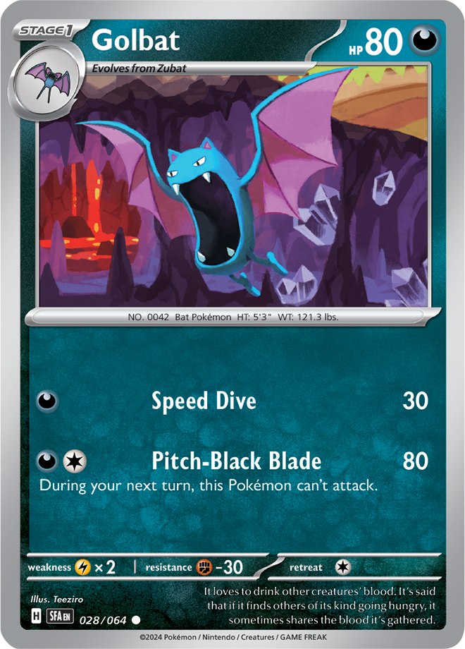 Scarlet & Violet Shrouded Fable 028/064 Golbat Reverse Holo