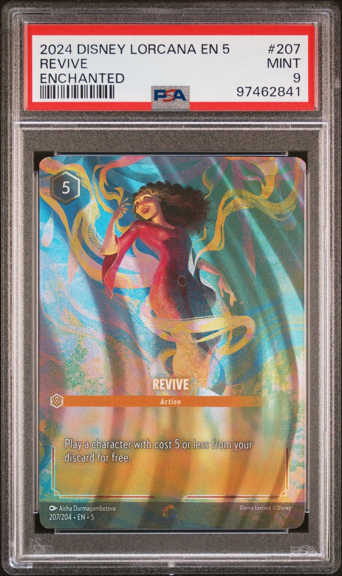 2024 Disney Lorcana EN 5-Shimmering Skies 207 Revive Enchanted PSA 9