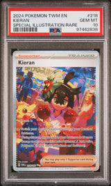 2024 Pokemon Twm EN-Twilight Masquerade 218 Kieran Special Illustration Rare PSA 10