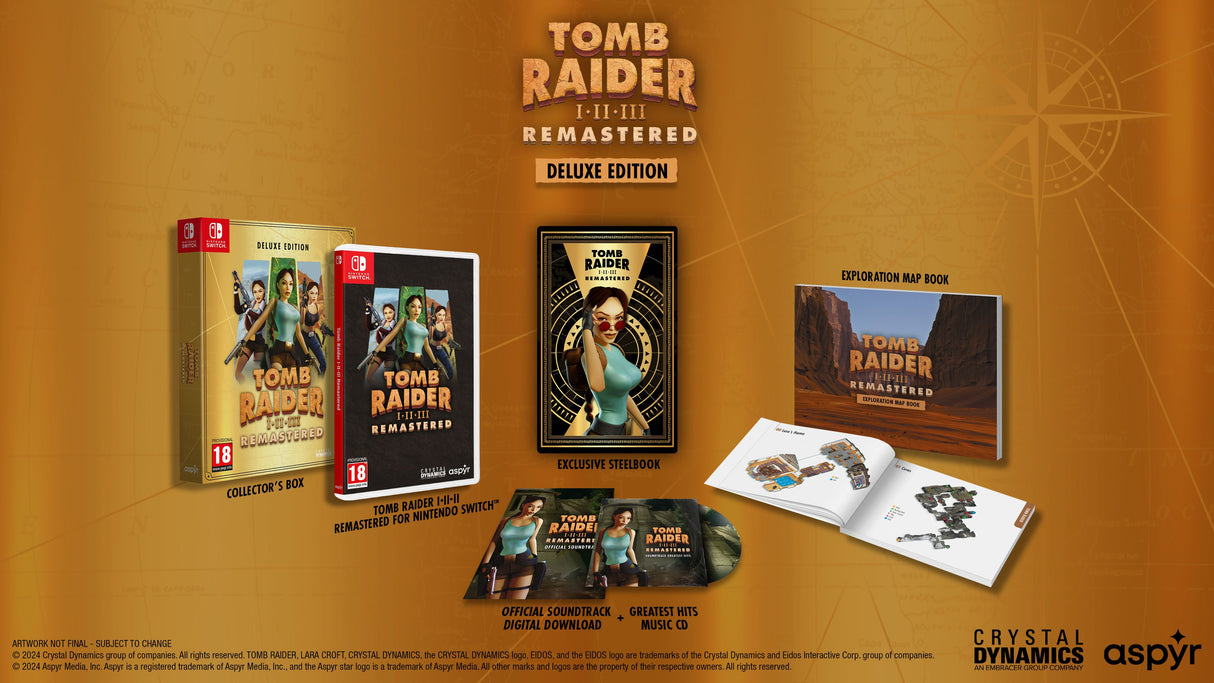 Tomb Raider I-III Remastered Starring Lara Croft: Deluxe Edition (Nintendo Switch)