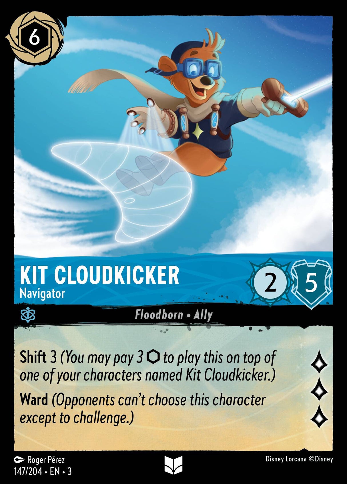 Disney Lorcana Into The Inklands 147/204 KIT CLOUDKICKER Navigator