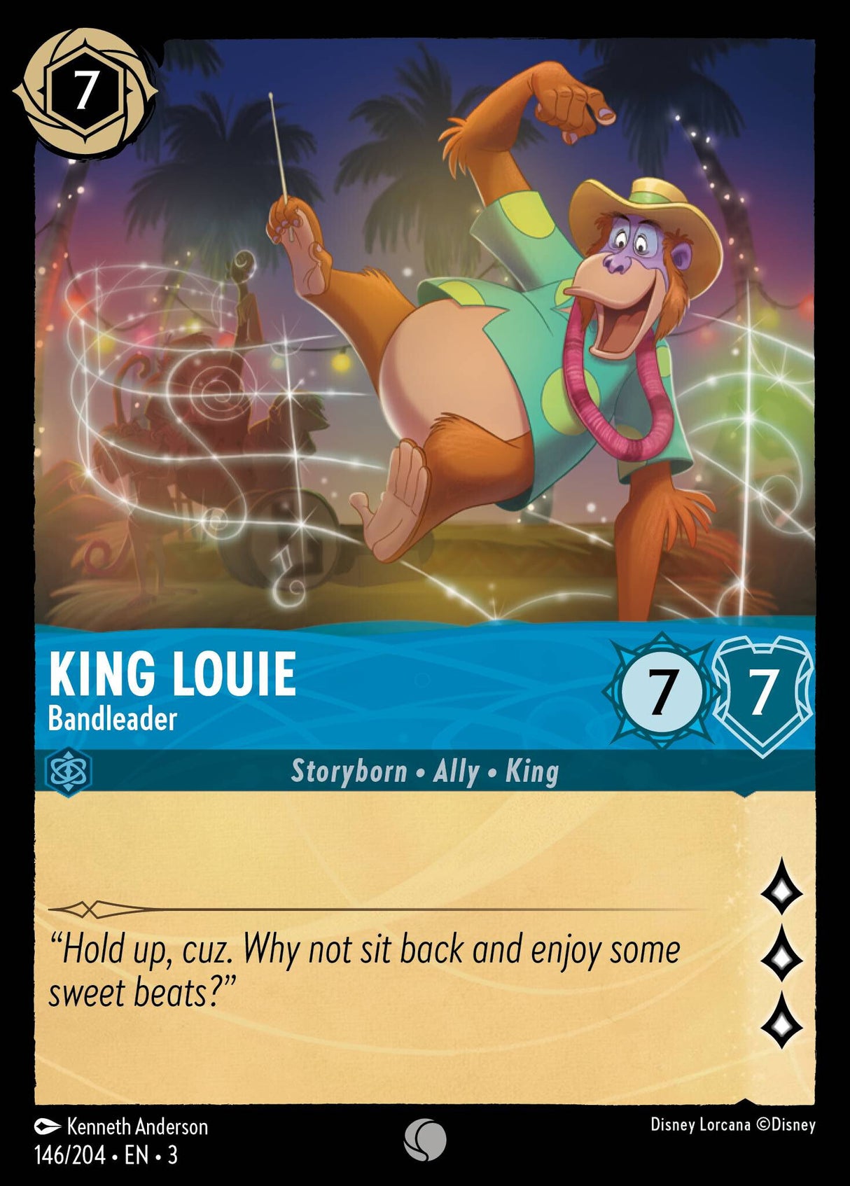 Disney Lorcana Into The Inklands 146/204 KING LOUIE Bandleader