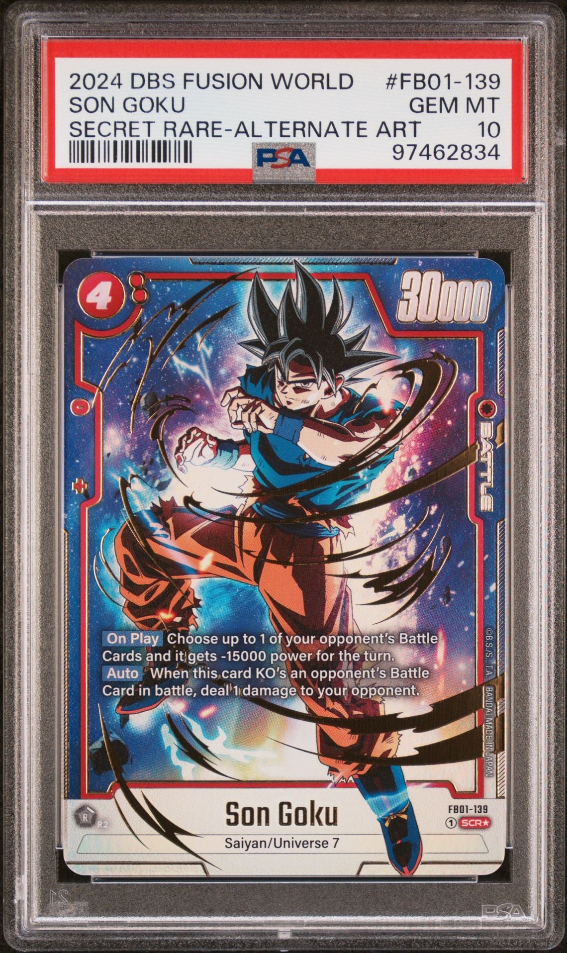 2024 Dragon Ball Super Card Game Fusion World Awakened Pulse FB01-139 Son Goku Secret Rare-Alternate Art PSA 10